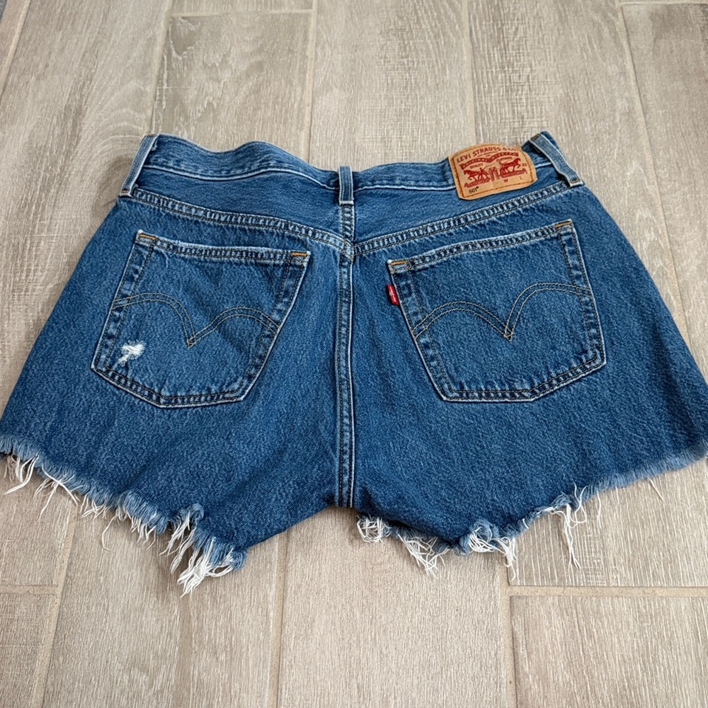 Levi Distressed Denim Shorts